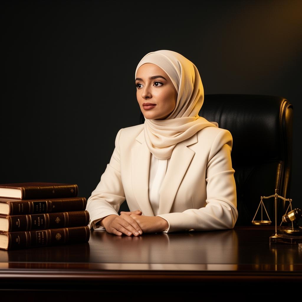 Farah at her desk